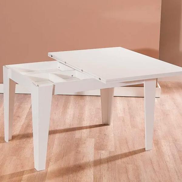 Masă de bucătărie extensibilă Moda Life Bianco PAL/ White photo 2