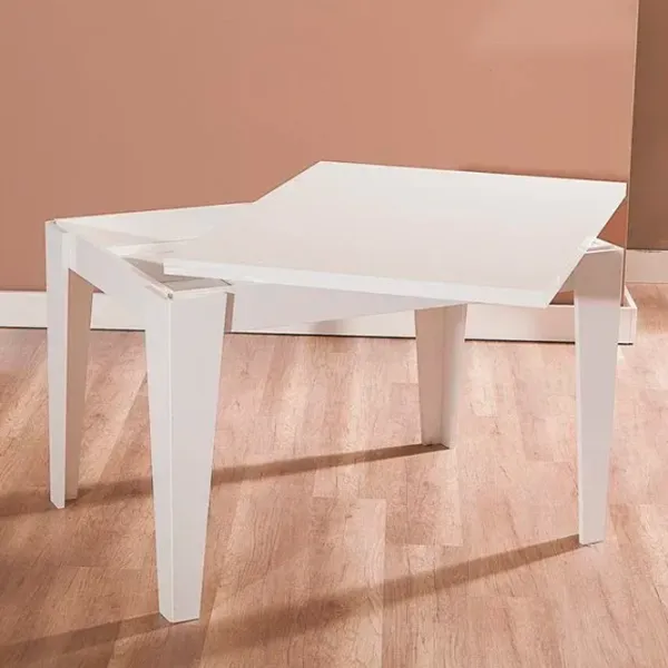 Masă de bucătărie extensibilă Moda Life Bianco PAL/ White photo 3