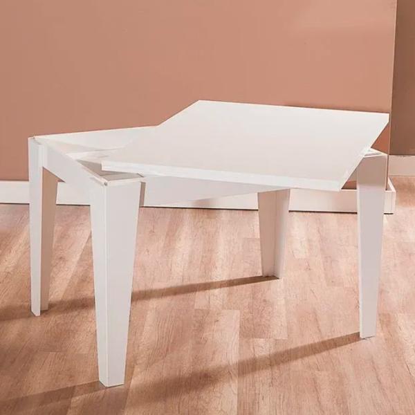 Masă de bucătărie extensibilă Moda Life Bianco PAL/ White photo 3