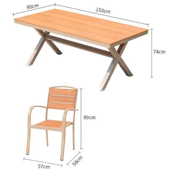 Set mobilă terasă Technoworker Family Aluminiu/ Plastic/ Aluminiu/ Beige photo 5