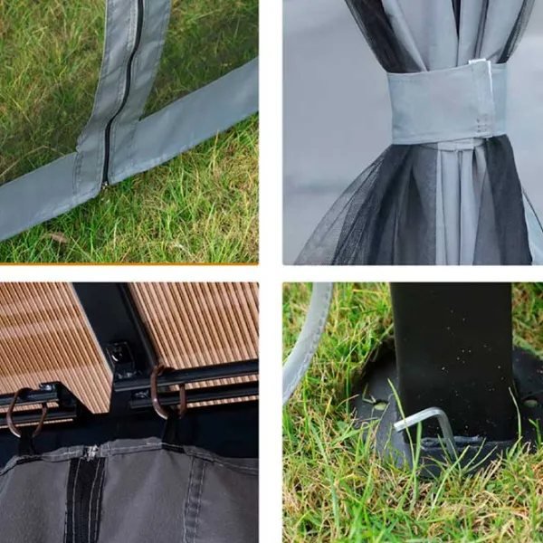 Set mobilă terasă Waltz Home Aluminiu/ Plastic/ Lemn/ Graphite photo 6