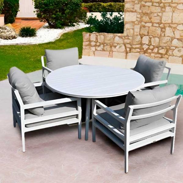 Set mobilă terasă Technoworker Friend Aluminiu/ Plastic/ Aluminiu/ Gray photo 2