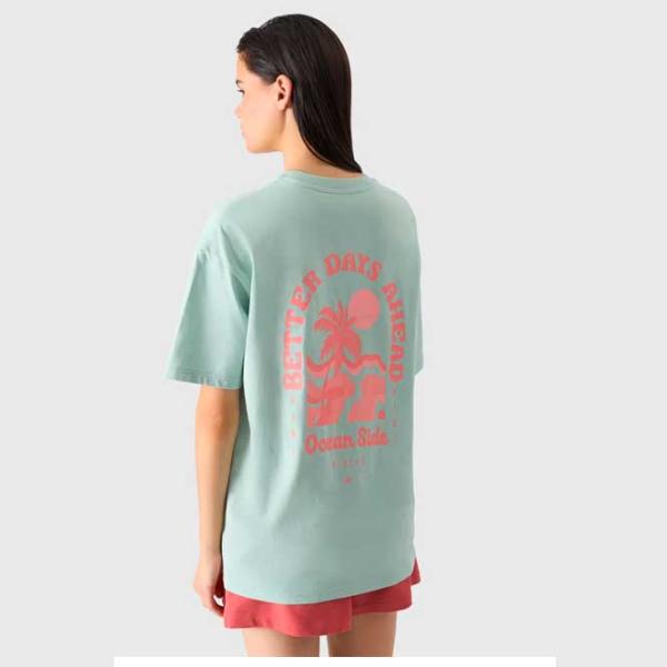 Tricou pentru femei 4F 4FWSS24TTSHF1265 100% bumbac/ Mint photo 2