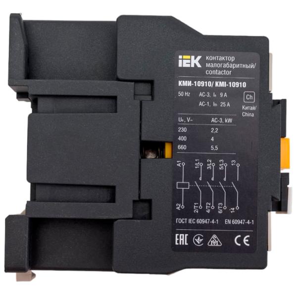 Contactor IEK KKM11-009-024-10 9 A/ 24 V photo 1