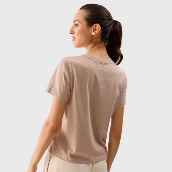 Tricou pentru femei 4F 4FWSS24TTSHF1354 100% bumbac/ Cream photo 4