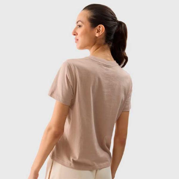 Tricou pentru femei 4F 4FWSS24TTSHF1354 100% bumbac/ Cream photo 4