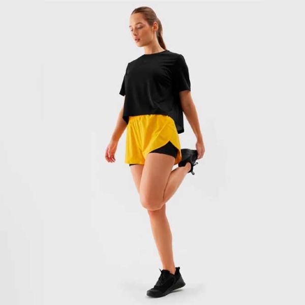 Tricou pentru femei 4F 4FWSS24TFTSF709 95% poliester/ Black photo 4