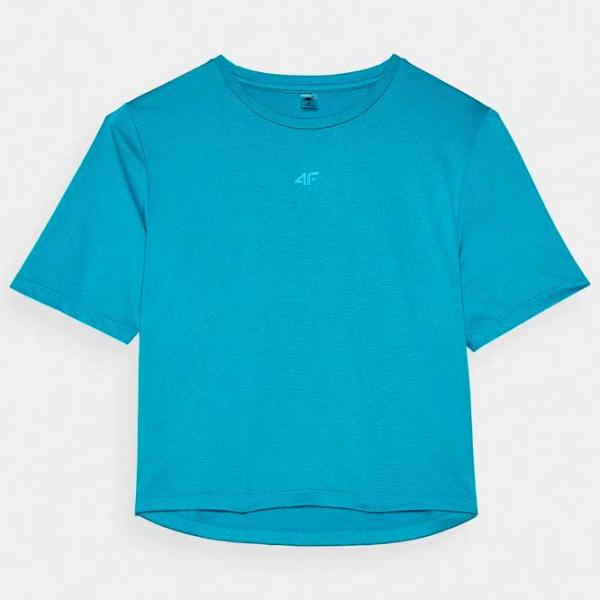Tricou pentru femei 4F 4FWSS24TFTSF709 95% poliester/ Turquoise photo 3
