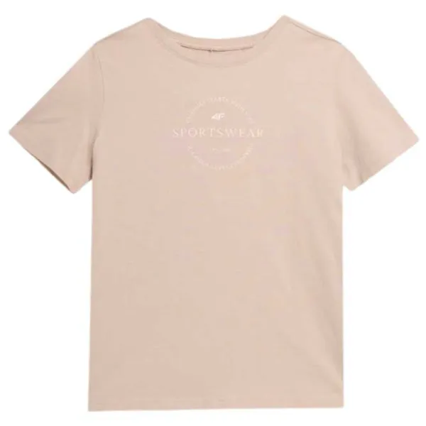 Tricou pentru femei 4F 4FAW23TTSHF0902 100% bumbac/ Beige photo 1