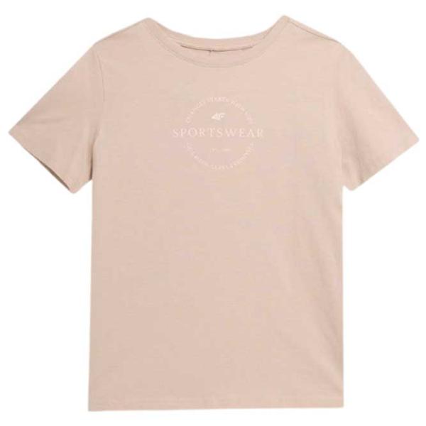 Tricou pentru femei 4F 4FAW23TTSHF0902 100% bumbac/ Beige photo 1