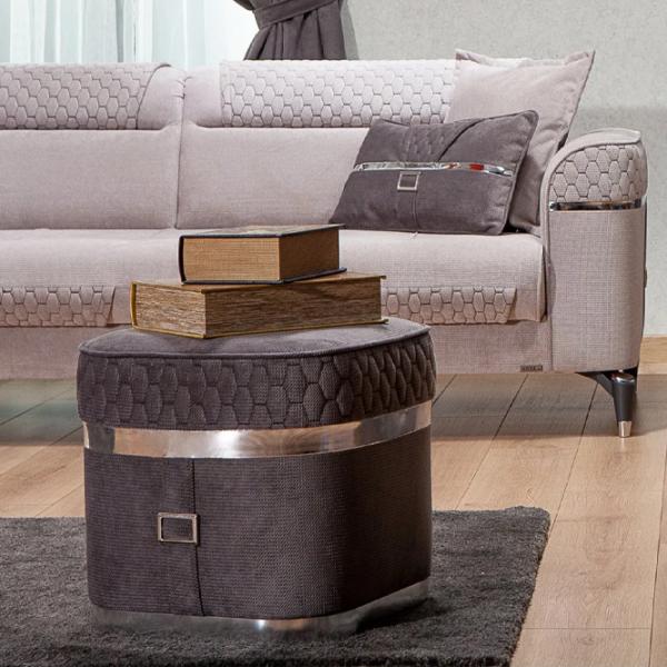 Fotoliu moale Moda Life Veyron Gray/ Stofă photo 2