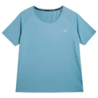 Tricou pentru femei 4F 4FAW23TFTSF428 92% poliester/ Light Blue