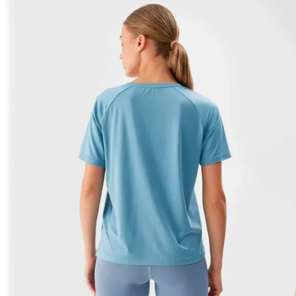 Tricou pentru femei 4F 4FAW23TFTSF428 92% poliester/ Light Blue photo 3