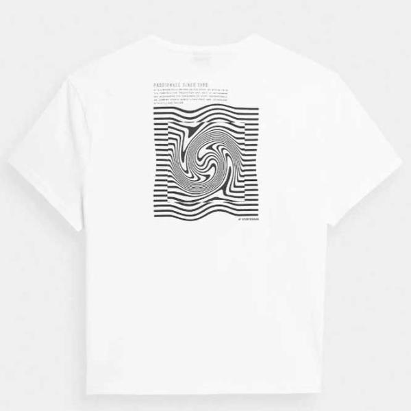 Tricou pentru femei 4F 4FSS23TTSHF344 100% bumbac/ White photo 2