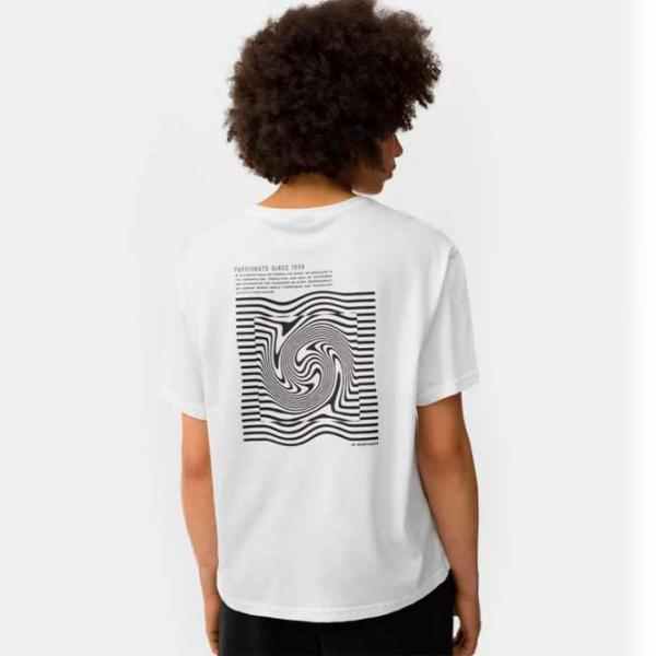 Tricou pentru femei 4F 4FSS23TTSHF344 100% bumbac/ White photo 4