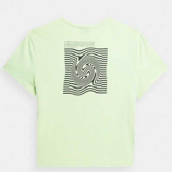 Tricou pentru femei 4F 4FSS23TTSHF344 100% bumbac/ Green photo 3