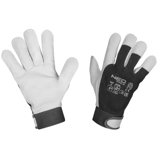 Mănuși de protecție Neo VELCRO Piele/ White photo 1