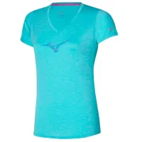 Tricou pentru femei Mizuno Impulse Core RB 100% bumbac/ Light Blue