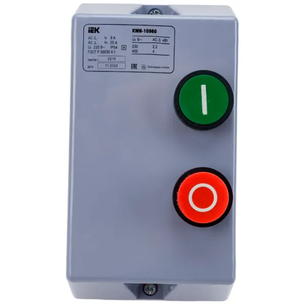 Контактор IEK KKM16-009-220-00 9 A photo 1