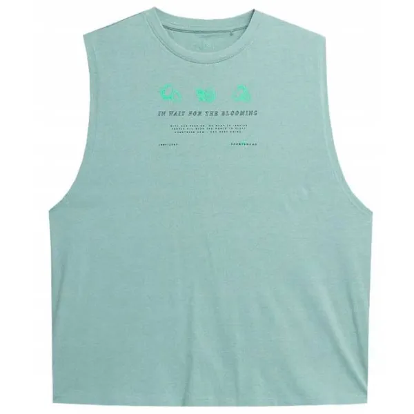 Tricou pentru femei 4F 4FSS23TTSHF565 100% bumbac/ Mint photo 1