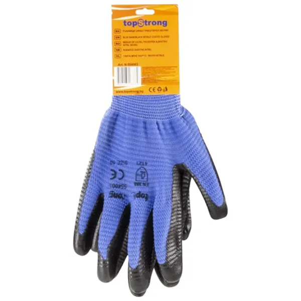 Mănuși de protecție TopStrong Work gloves Textil/ Blue photo 2