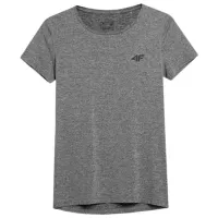 Футболка для женщин 4F 4FSS23TFTSF262 90% полиэстер, 10% эластан/ Серый