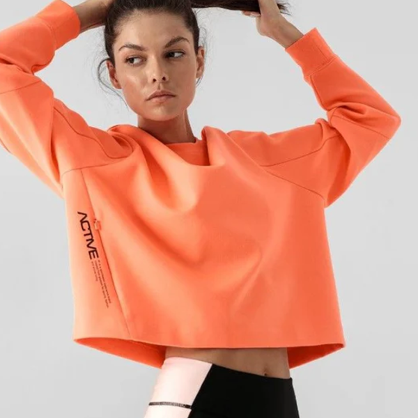 Спортивная куртка для женщин 4F sweatshirt bld037 XS/ Оранжевый photo 4 Спортивная куртка для женщин 4F sweatshirt bld037 XS/ Оранжевый photo 4