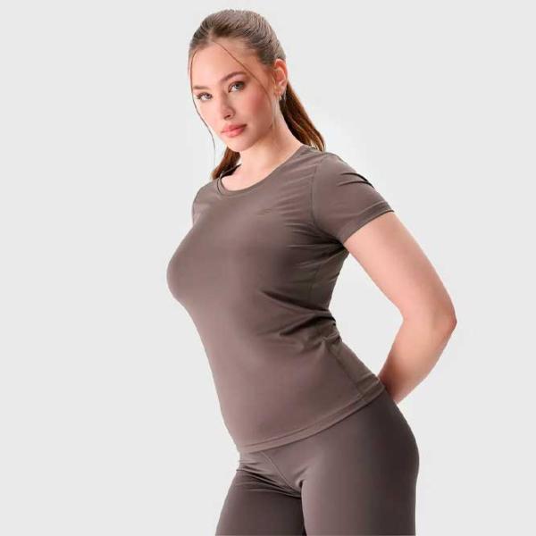 Tricou pentru femei 4F 4FWSS24TFTSF604 90% poliester, 10% elastan/ Brown photo 3