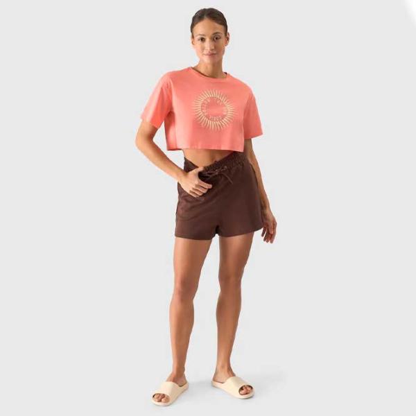 Tricou pentru femei 4F 4FWSS24TTSHF1266 100% bumbac/ Coral photo 3