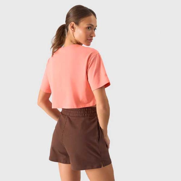 Tricou pentru femei 4F 4FWSS24TTSHF1266 100% bumbac/ Coral photo 4