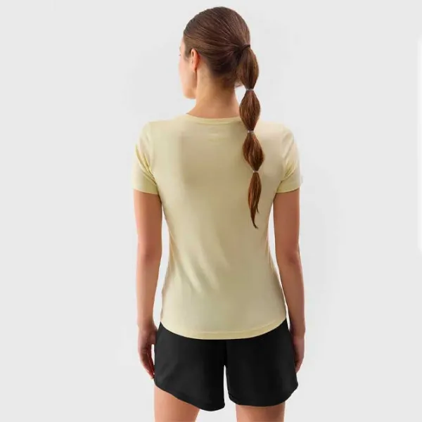 Tricou pentru femei 4F 4FWSS24TTSHF1267 100% bumbac/ Yellow photo 3
