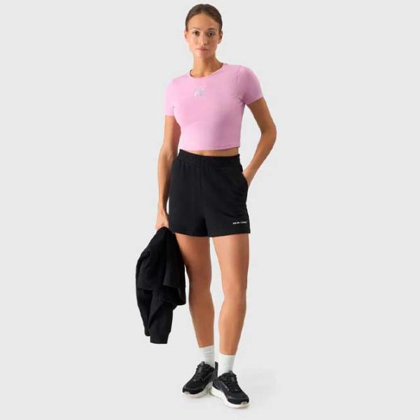 Tricou pentru femei 4F 4FWSS24TTSHF1269 95% bumbac, 5% elastan/ Pink photo 3