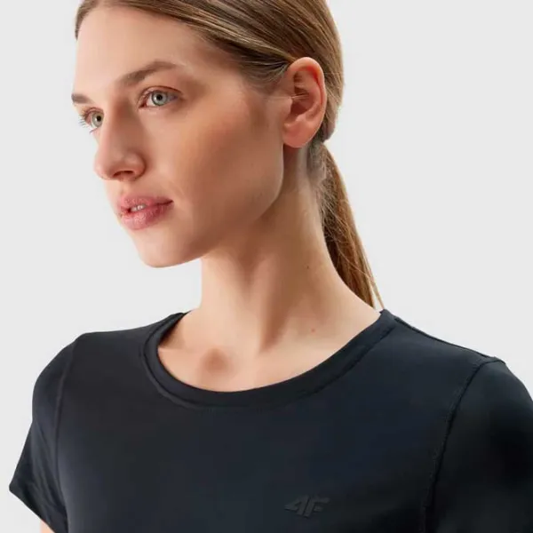 Tricou pentru femei 4F 4FWSS24TFTSF604 90% poliester, 10% elastan/ Black photo 2