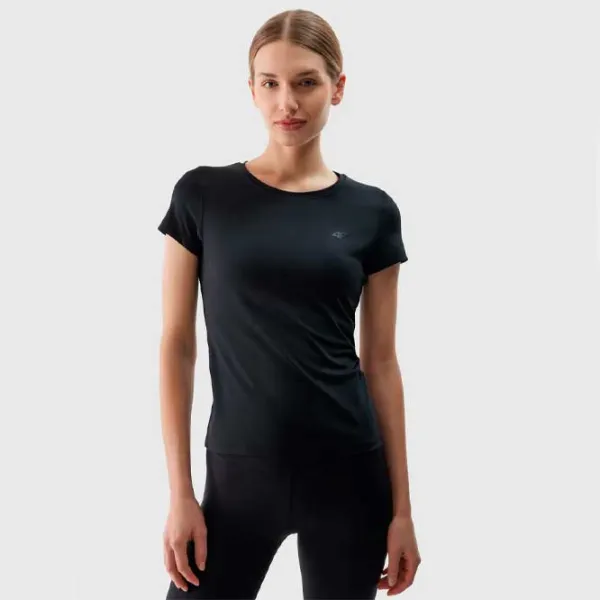 Tricou pentru femei 4F 4FWSS24TFTSF604 90% poliester, 10% elastan/ Black photo 3