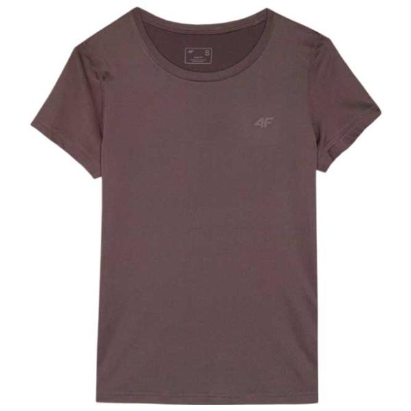 Tricou pentru femei 4F 4FWSS24TFTSF604 90% poliester, 10% elastan/ Brown photo 1