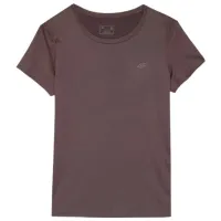 Tricou pentru femei 4F 4FWSS24TFTSF604 90% poliester, 10% elastan/ Brown