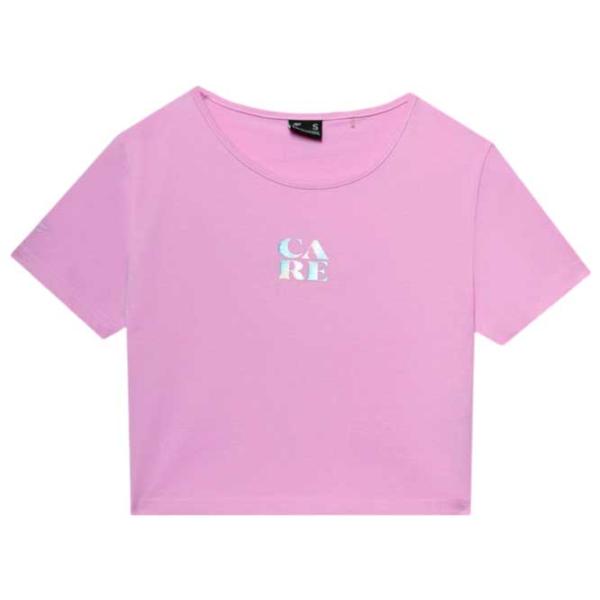 Футболка для женщин 4F 4FWSS24TTSHF1269 95 % хлопок, 5 % эластан/ Pink photo 1