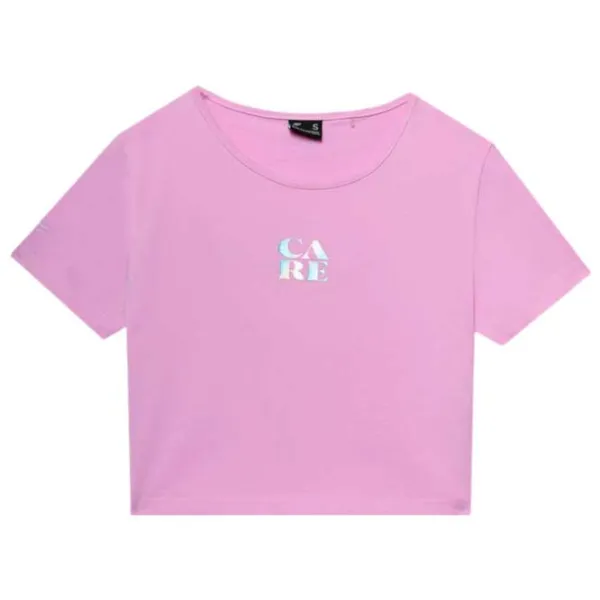 Tricou pentru femei 4F 4FWSS24TTSHF1269 95% bumbac, 5% elastan/ Pink photo 1