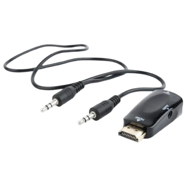 Кабель видео Cablexpert VGA + HDMI 0.1 м/ Black photo 1 Кабель видео Cablexpert VGA + HDMI 0.1 м/ Black photo 1