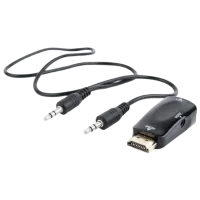 Кабель видео Cablexpert VGA + HDMI 0.1 м/ Black