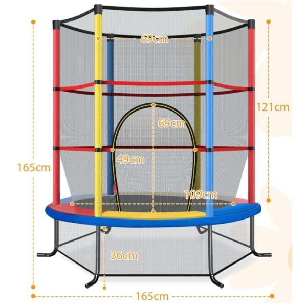 Trambulină Costway TW10052CL 5617284 Multicolor/ Diametru - 165 cm photo 2
