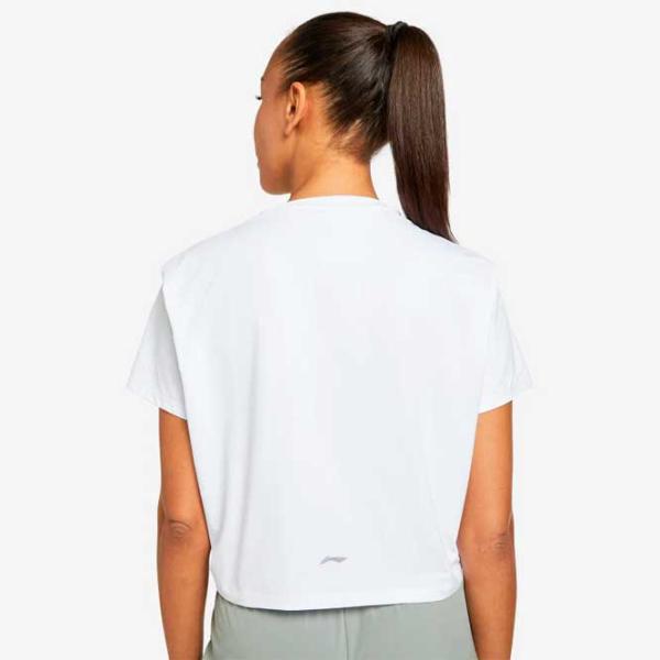 Tricou pentru femei Li-Ning ATST218-1B 100% poliester/ White photo 4