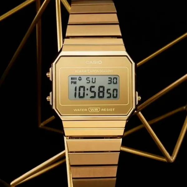 Ceas de mână Unisex Casio A700WEVG-9AEF Cuarț/ 38 x 36 mm photo 2