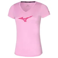 Tricou pentru femei Mizuno Impulse Core RB 100% poliester/ Pink