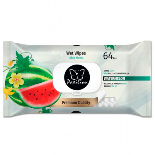 Șervețele umede Papilion Wet Wipes Cantitatea în set - 64 photo 1 Șervețele umede Papilion Wet Wipes Cantitatea în set - 64 photo 1