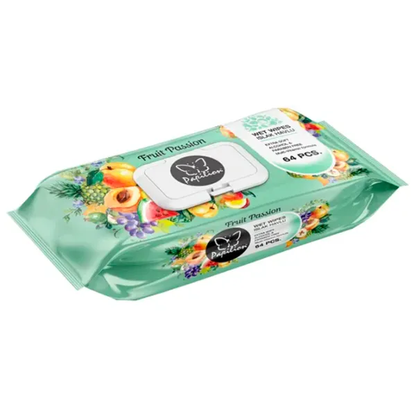 Șervețele umede Papilion Wet Wipes Cantitatea în set - 64 photo 1 Șervețele umede Papilion Wet Wipes Cantitatea în set - 64 photo 1