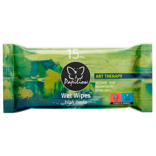Șervețele umede Papilion Wet Wipes Cantitatea în set - 15 photo 1