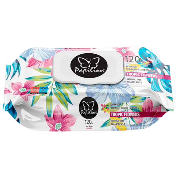 Șervețele umede Papilion Wet Wipes Cantitatea în set - 120 photo 1 Șervețele umede Papilion Wet Wipes Cantitatea în set - 120 photo 1