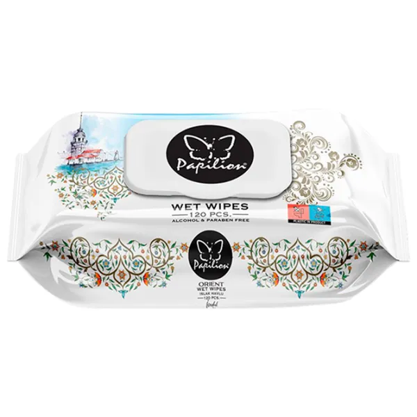 Șervețele umede Papilion Wet Wipes Cantitatea în set - 120 photo 1 Șervețele umede Papilion Wet Wipes Cantitatea în set - 120 photo 1