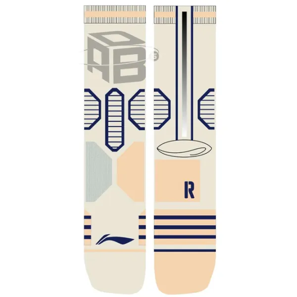 Ciorapi pentru bărbați Li-Ning Badfive AWLT053-8B 24 - 26/ White photo 1